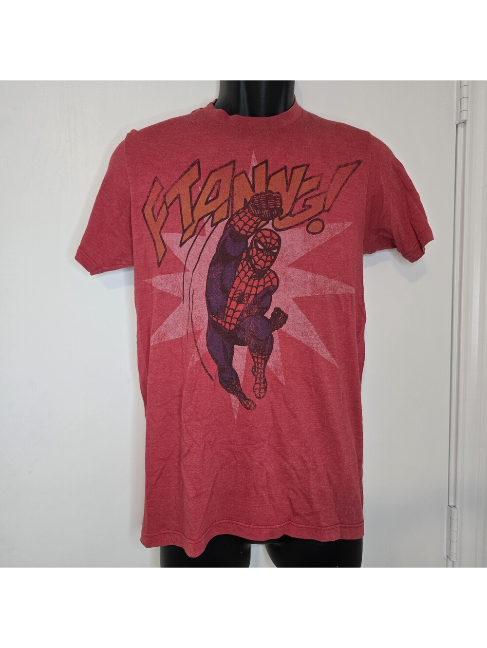 Marvel Spiderman Mad Engine Men's "FTANG!" T Shirt Sz Small Red Short Sleeve Tee